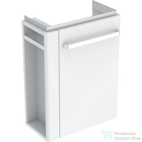 Geberit SELNOVA COMPACT 44,8x25,2x60,4 cm-es 1 ajtós alsószekrény bal oldali törölközőtartóval,jobbos ajtó,matt/fényes fehér 501.496.00.1