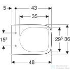 Geberit SELNOVA COMPACT mélyöblítésű fali wc,fehér 501.504.00.7