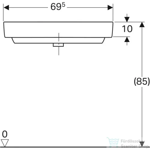 Geberit SELNOVA COMPACT 69,5x61,5 cm-es íves sarokmosdó,fehér 501.508.00.7