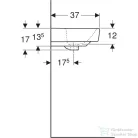 Geberit SELNOVA COMPACT 60x37 cm-es mosdó,fehér 501.511.00.7