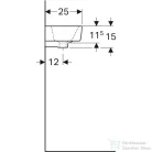 Geberit SELNOVA COMPACT 50x25 cm-es mosdó jobb oldali csaplyukkal,fehér 501.513.00.7