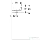 Geberit SELNOVA COMPACT 40x25 cm-es mosdó bal oldali csaplyukkal,fehér 501.518.00.7