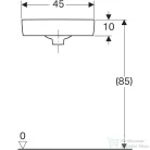 Geberit SELNOVA COMPACT 45x39,5 cm-es íves sarokmosdó,fehér 501.519.00.7