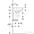 Geberit SELNOVA COMPACT 45x39,5 cm-es íves sarokmosdó,fehér 501.519.00.7