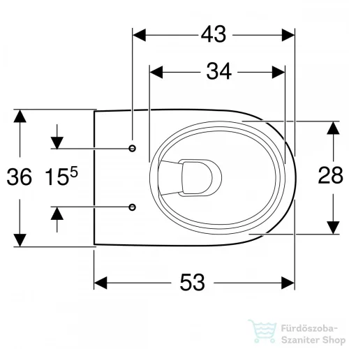 Geberit Selnova Rimfree fali wc 501.545.01.1