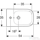 Geberit SELNOVA SQUARE fali bidé,fehér 501.547.01.1