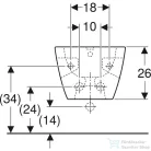 Geberit SELNOVA SQUARE fali bidé,fehér 501.547.01.1