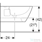 Geberit SELNOVA SQUARE fali bidé,fehér 501.547.01.1