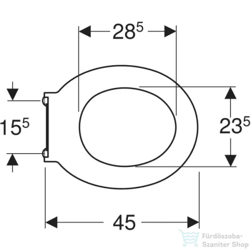 Geberit SELNOVA COMFORT felső rögzítésű akadálymentes,antibakteriális ülőkarima,fehér 501.558.01.1