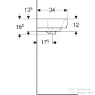 Geberit SELNOVA COMPACT 45x34 cm-es mosdó,fehér 501.561.00.7