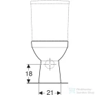 Geberit SELNOVA SQUARE hátsó kifolyású,perem nélküli mélyöblítéses monoblokkos wc,fehér 501.563.01.7