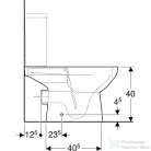 Geberit SELNOVA SQUARE hátsó kifolyású,perem nélküli mélyöblítéses monoblokkos wc,fehér 501.563.01.7