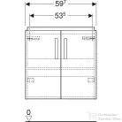 Geberit SELNOVA COMPACT 59,7x39,7x60,5 cm-es 2 ajtós alsószekrény,fényes/matt fehér 501.658.01.1