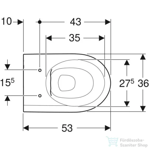 Geberit iCON Rimfree perem nélküli mélyöblítésű fali WC,fehér 501.661.00.1