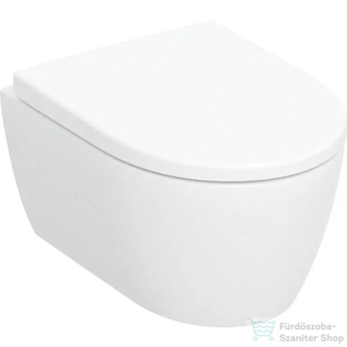 Geberit iCON mélyöblítésű perem nélküli fali wc lecsapódásgátlós ülőkével,matt fehér 501.663.JT.1