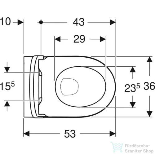 Geberit iCON mélyöblítésű perem nélküli fali wc lecsapódásgátlós ülőkével,matt fehér 501.663.JT.1