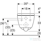 Geberit iCON mélyöblítésű perem nélküli fali wc lecsapódásgátlós ülőkével,matt fehér 501.663.JT.1