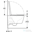 Geberit iCON mélyöblítésű perem nélküli fali wc lecsapódásgátlós ülőkével,matt fehér 501.663.JT.1