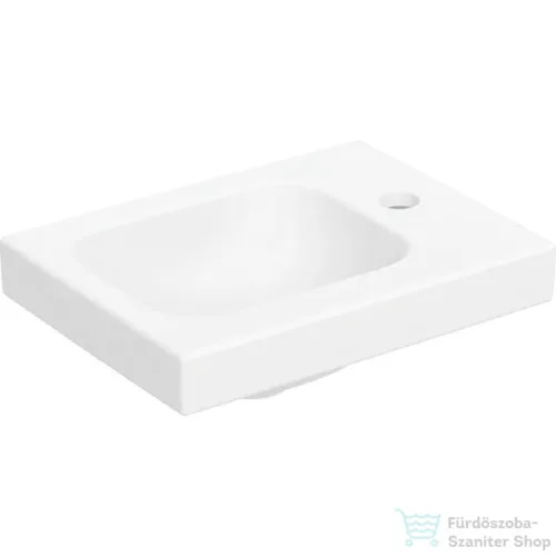 Geberit iCON LIGHT 38x28 cm-es mosdó jobb oldali csaplyukkal,matt fehér 501.830.JT.1