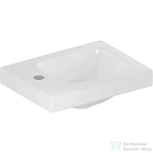 Geberit iCON LIGHT 38x28 cm-es mosdó bal oldali csaplyukkal,fehér 501.831.00.1