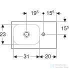 Geberit iCON LIGHT 53x31 cm-es beépíthető mosdó jobb oldali csaplyukkal,túlfolyó nélkül,fehér 501.832.00.1