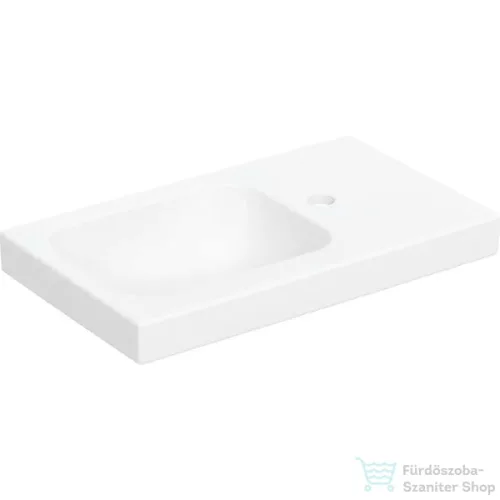 Geberit iCON LIGHT 53x31 cm-es beépíthető mosdó jobb oldali csaplyukkal,túlfolyó nélkül,matt fehér 501.832.JT.1
