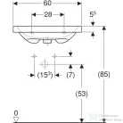 Geberit iCON LIGHT 60x48 cm-es mosdó,fehér 501.834.00.1