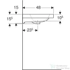 Geberit iCON LIGHT 75x48 cm-es mosdó,fehér 501.835.00.1