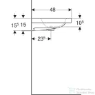 Geberit iCON LIGHT 120x48 cm-es mosdó 2 csaplyukkal,fehér 501.837.00.1