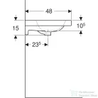 Geberit iCON LIGHT 120x48 cm-es 2 medencés mosdó,fehér 501.838.00.1