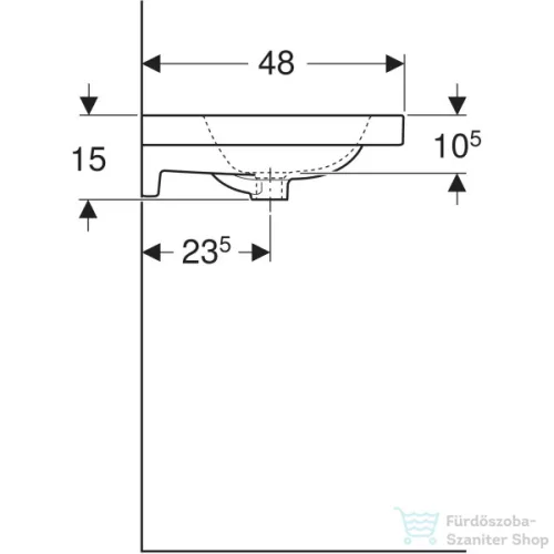 Geberit iCON LIGHT 120x48 cm-es 2 medencés mosdó,fehér 501.838.00.1