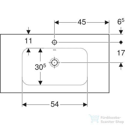 Geberit iCON LIGHT 90x48 cm-es mosdó,fehér 501.840.00.1