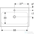 Geberit iCON LIGHT 75x48 cm-es pultra ültethető mosdó,matt fehér 501.848.JT.1
