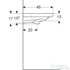 Geberit ACANTO 120x48 cm-es mosdó 2 csaplyukkal,túlfolyó nélkül,fehér 501.880.00.5