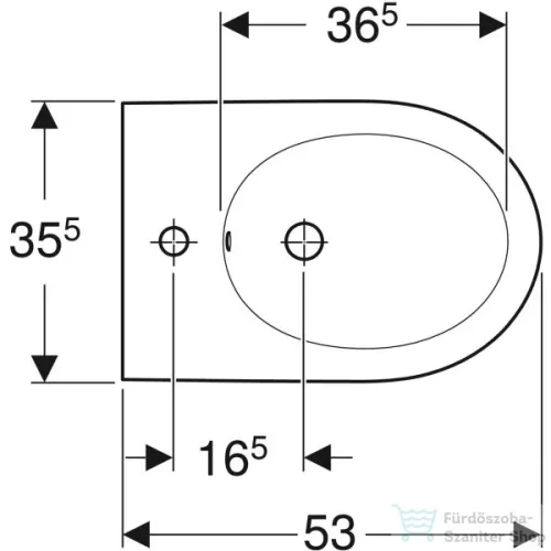 Geberit iCON fali bidé,fehér 501.898.00.1