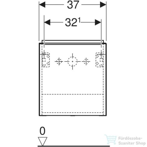 Geberit iCON 37x27,9x41,5 cm-es 1 ajtós alsószekrény,jobbos,fényes fehér 502.300.01.1