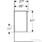 Geberit iCON 37x27,9x41,5 cm-es 1 ajtós alsószekrény krómozott fogantyúval,jobbos,tölgy 502.300.JH.1
