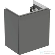   Geberit iCON 37x27,9x41,5 cm-es 1 ajtós alsószekrény krómozott fogantyúval,balos,matt láva 502.301.JK.1