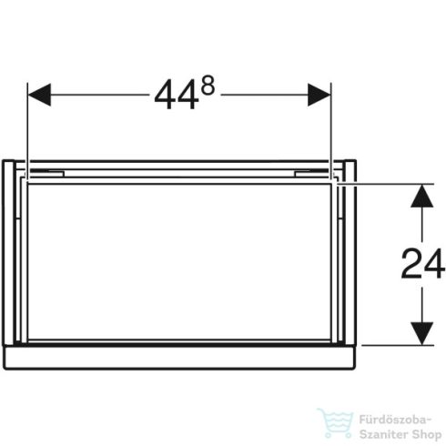 Geberit iCON 52x30,7x41,5 cm-es 1 fiókos alsószekrény,matt láva 502.302.JK.1