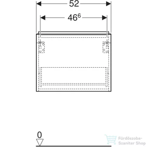 Geberit iCON 52x30,7x41,5 cm-es 1 fiókos alsószekrény,hikoridió 502.302.JR.1