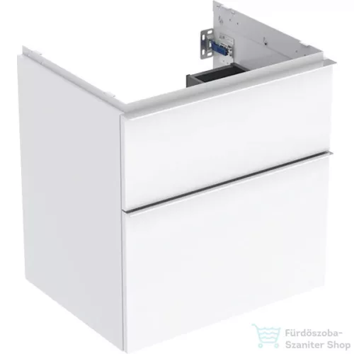 Geberit iCON 59,2x47,6x61,5 cm-es 2 fiókos alsószekrény krómozott fogantyúval,fényes fehér 502.303.01.2