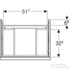 Geberit iCON 59,2x47,6x61,5 cm-es 2 fiókos alsószekrény krómozott fogantyúval,fényes fehér 502.303.01.2