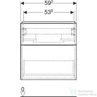 Geberit iCON 59,2x47,6x61,5 cm-es 2 fiókos alsószekrény krómozott fogantyúval,fényes fehér 502.303.01.2