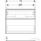 Geberit iCON 74x47,6x61,5 cm-es 2 fiókos alsószekrény,fényes homokszürke 502.304.JL.1
