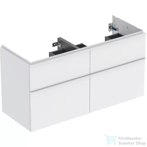 Geberit iCON 118,4x47,6x61,5 cm-es 4 fiókos alsószekrény dupla mosdóhoz,matt fehér 502.309.01.3