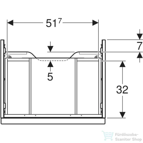 Geberit iCON 59,2x47,6x24,7 cm-es 1 fiókos alsószekrény,tölgy 502.310.JH.1