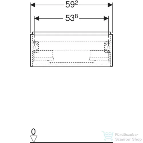 Geberit iCON 59,2x47,6x24,7 cm-es 1 fiókos alsószekrény,tölgy 502.310.JH.1