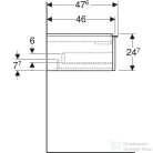 Geberit iCON 59,2x47,6x24,7 cm-es 1 fiókos alsószekrény,tölgy 502.310.JH.1