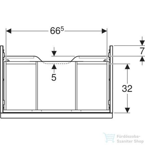 Geberit iCON 74x47,6x24,7 cm-es 1 fiókos alsószekrény,matt fehér 502.311.01.3