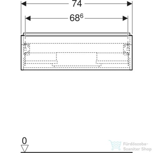 Geberit iCON 74x47,6x24,7 cm-es 1 fiókos alsószekrény,matt fehér 502.311.01.3